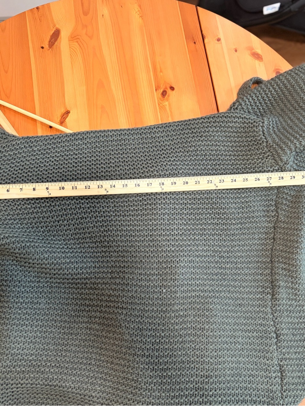 Italian Wool Knit Green Open-Front Cardigan Sweater - Picture 5 of 5
